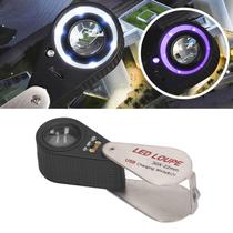 Lupa de lupa para joalheiros 30X LED UV recarregável Lupa de lupa para joalheiros 30X LED UV recarregável