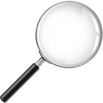 Lupa De Mão 100mm - Aumento Para Leitura Observação Bancada