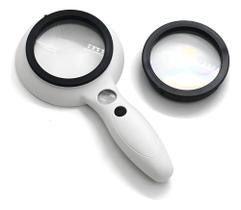 Lupa De Mão 12X Profissional Lente De Aumento Com Led