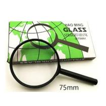 Lupa De Mão 75mm Com Cabo Lente Zoom Aumento Glass