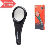 Lupa de mao com lente de vidro 57mm aumenta amplia 5x Lupa de mao com lente de vidro 57mm aumenta amplia 5x