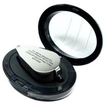 Lupa de mão Conta Fios em metal com ampliação de 40x e lente e vidro com 25mm + estojo em acrílico Lupa de mão Conta Fios em metal com ampliação de 40x e lente e vidro com 25mm + estojo em acrílico