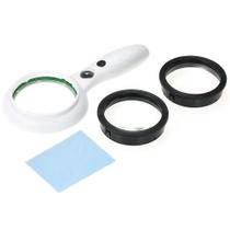 Lupa De Mão Intercambiável 2.5X 5X 12 X Com 9 Leds 3 Lentes Lupa De Mão Intercambiável 2.5X 5X 12 X Com 9 Leds 3 Lentes