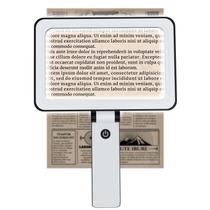 Lupa de Mão Retangular Dobrável com Luz 5X, Lentes Acrílicas Leves para Leitura, Trabalhos Detalhados e Observação de Selos Lupa de Mão Retangular Dobrável com Luz 5X, Lentes Acrílicas Leves para Leitura, Trabalhos Detalhados e Observação de Selos