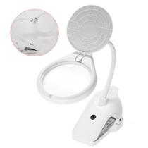 Lupa De Mesa Lente Principal Ampliação 2,3x Alimentação 8 LED Com Clipe Para Fixa BC108C Lupa De Mesa Lente Principal Ampliação 2,3x Alimentação 8 LED Com Clipe Para Fixa BC108C