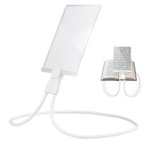 Lupa de Pescoço Leitura Aumento 5x Haste Flexivel Apoio Mesa Maos Livres Idoso Baixa Visao Vista Cansada Visualizaçao Ampla Trabalho Tarefa