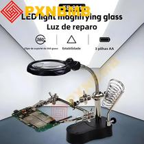 Lupa De Soldagem LED 12X Com Clipe Auxiliar Para Ferro De Solda, Suporte Para Placa De Circuito, Lupa De Soldagem LED 12X Com Clipe Auxiliar Para Ferro De Solda, Suporte Para Placa De Circuito,