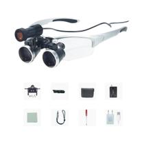 Lupa Dentária Binocular 2.5x/3.5x com Iluminação LED 5W - Para Laboratório e Consultório Médico