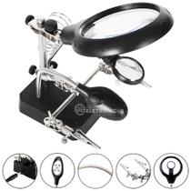 Lupa Estação De Trabalho Lente Dupla E Iluminada Reparos KPAA004