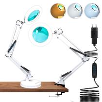 Lupa Estetica Articulada Profissional Abajur Luminaria de Mesa para Bancada Lupa Estetica Articulada Profissional Abajur Luminaria de Mesa para Bancada