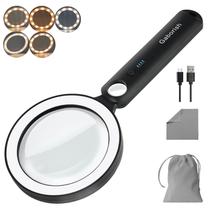 Lupa GABORISH 10X 30X portátil com 36 luzes LED