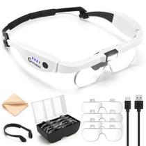 Lupa GUOUBUO com luz 1.5X-5.0X recarregável Lupa GUOUBUO com luz 1.5X-5.0X recarregável