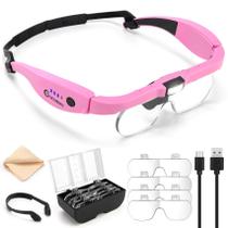 Lupa GUOUBUO com luz 1.5X-5.0X recarregável Lupa GUOUBUO com luz 1.5X-5.0X recarregável