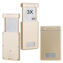 Lupa HONWELL 3X 5X com luz para leitura, pacote com 3