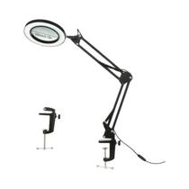 Lupa Iluminada 72LED USB 8X 10X 3 Cores Para Reparo De Ferro De Solda Candeeiro De Mesa Cuidados Com