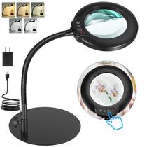 Lupa IVMAIE 10X com luz e suporte