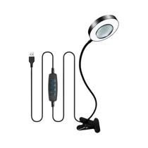 Lupa LED 10X Com Braço Flexível E Grampo De Metal, Luminária De Mesa Com 3 Modos De Cor Para Leitura Lupa LED 10X Com Braço Flexível E Grampo De Metal, Luminária De Mesa Com 3 Modos De Cor Para Leitura