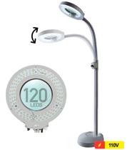 Lupa Luminária 120 Leds 110V Haste Flexível Estética Aumento GT644-1 - Lorben