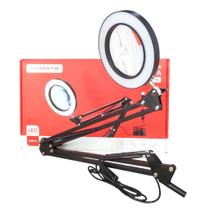 Lupa Luminária De Mesa com Led Braço Articulável