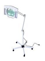 Lupa luminária quadrada com pedestal biotron para estetica, clinicas, esteticista