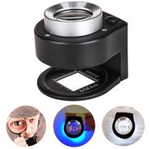 Lupa Luz UV Detector de Residuos e Notas Falsas Zoom Até 20x Lente 25mm - C920