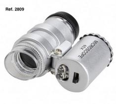 Lupa Microscópio 45x 8mm com LED - 2809
