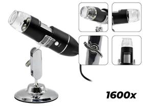 Lupa Microscopio Digital 2MP Profissional Usb Ampliação Zoom Aumento 1600x Hd - PlayShop Eletrônicos