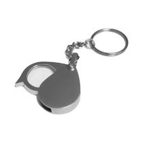 Lupa Mini Dobrável 30X Portátil Com Lente De Vidro Durável E Chaveiro