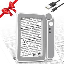 Lupa MoKo Recarregável 4X Livro de Página Inteira Cinza Lupa MoKo Recarregável 4X Livro de Página Inteira Cinza