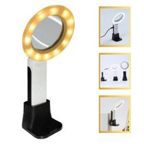Lupa Multifuncional 15 Leds Ampliação 8X Três Níveis de Luz Ângulo Articulável Leitura TH7020B Lupa Multifuncional 15 Leds Ampliação 8X Três Níveis de Luz Ângulo Articulável Leitura TH7020B