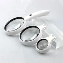 Lupa Optica 3 Lentes Até 3.5, 5 e 11x de Ampliação Multifuncional Com LED 7779075 Lupa Optica 3 Lentes Até 3.5, 5 e 11x de Ampliação Multifuncional Com LED 7779075