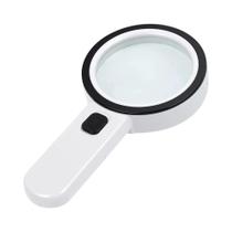 Lupa Portátil 30x Com 12 Luzes LED, Lente Dupla Para Leitura De Joias, Reparo De Relógios E Idosos