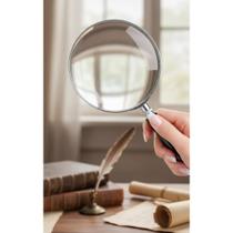 Lupa Profissional 5X Leitura Detalhada - Lente Vidro Cristal