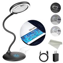 Lupa Raweao 5X recarregável com luz e suporte Lupa Raweao 5X recarregável com luz e suporte