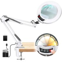 Lupa Seylae 10X com luz e braçadeira branca