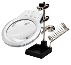 Lupa Suporte Ferro de Solda Led Solver SLP-100
