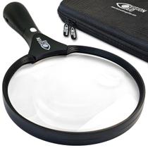 Lupa Vision Aid Large 45X 20X com luz LED