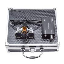 Lupas binoculares Eustoma 3.5X com clipe de farol LED de 5W