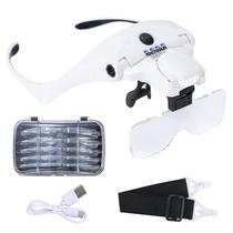 Lupas YOCTOSUN com 4 luzes LED e 5 lentes 1X-3.5X