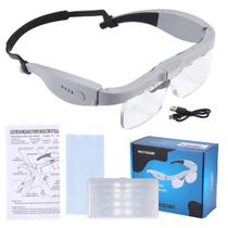 Lupas YOCTOSUN com 5 lentes 0.75X-4.0X e 3 LED