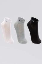 Lupo Meia Sport Kit 3 Pares Unissex Preta/Cinza/Branca