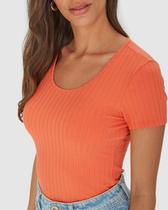 lusa Básica Feminina Manga Curta em Canelado de Viscose 1000050615