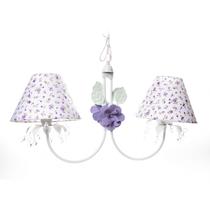 Lustre 2L Primavera Transparente 2 Flores G Lilás Infantil