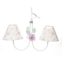 Lustre 2L Simples 2 Flores G Rosa Quarto Bebê Infantil Menina Lustre 2L Simples 2 Flores G Rosa Quarto Bebê Infantil Menina