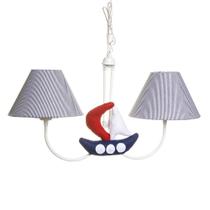 Lustre 2L Simples Com 2 Barcos Náutico Quarto Bebê Infantil Menino Lustre 2L Simples Com 2 Barcos Náutico Quarto Bebê Infantil Menino