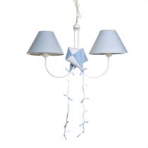 Lustre 2L Simples Com 2 Pipas Quarto Bebê Infantil Menino