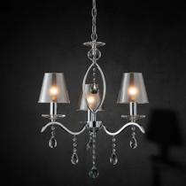 Lustre 3 Braços - Cromado Com Cupula Hevvy My94168/h3