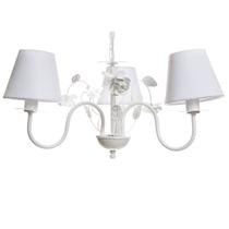 Lustre 3L Floral Branco Quarto Bebê Infantil Menina Menino Lustre 3L Floral Branco Quarto Bebê Infantil Menina Menino