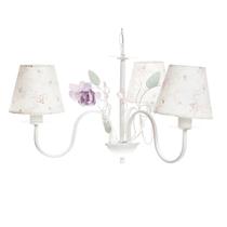 Lustre 3L Floral Rosa Quarto Bebê Infantil Menina