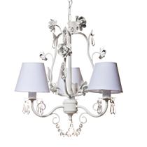 Lustre 3L Garden Branco Quarto Bebê Infantil Menina Menino